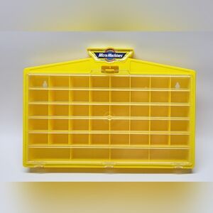 MICRO MACHINES GALOOB Yellow Carry Display Case Vintage 1980s Cars Holder EMPTY